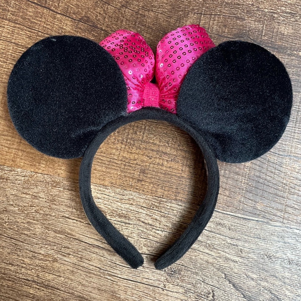 Disney Black and Pink Minnie Mouse Ears Headband - Picture 2 of 5